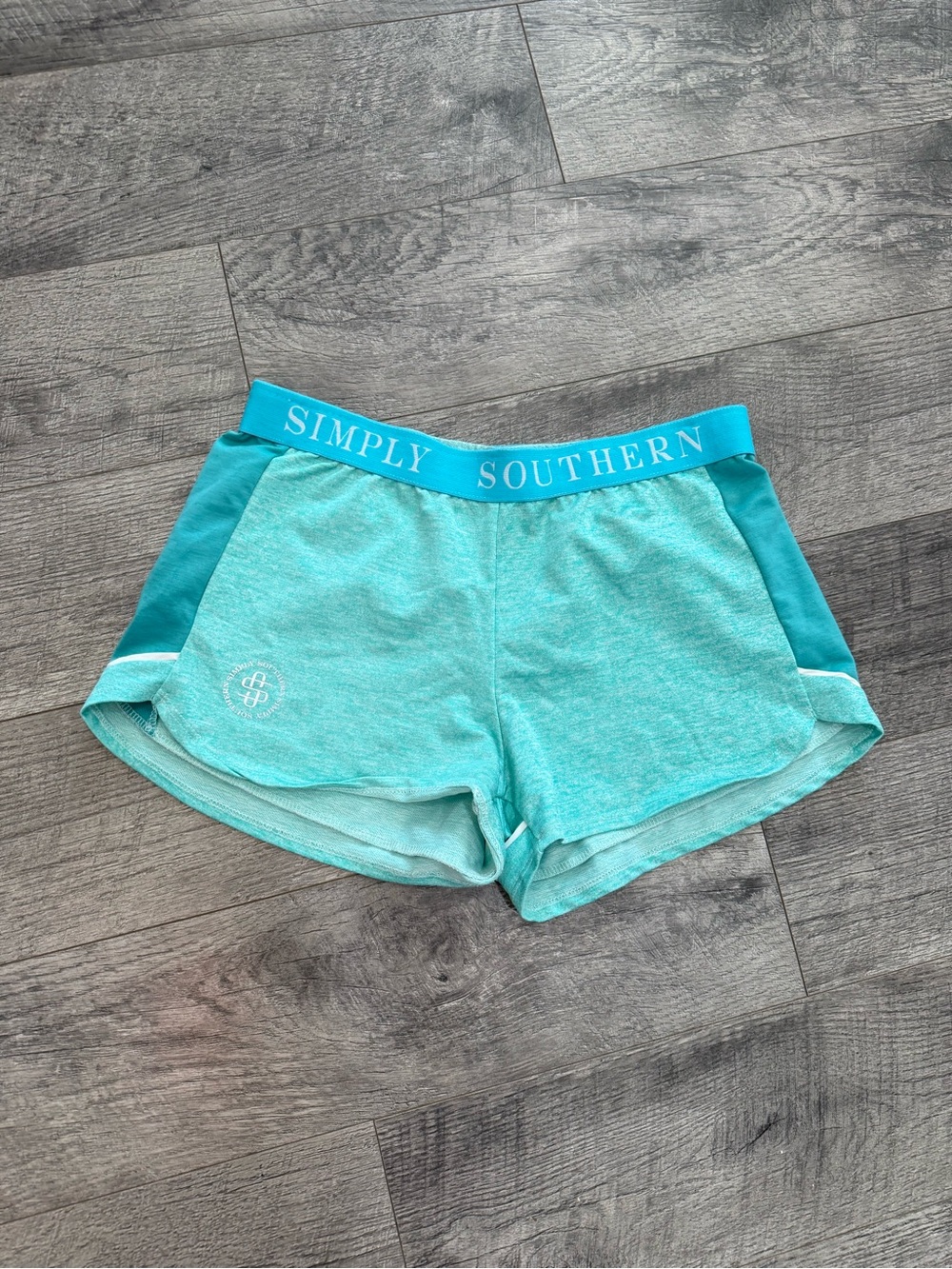 Simply Southern teal Athletic Shorts